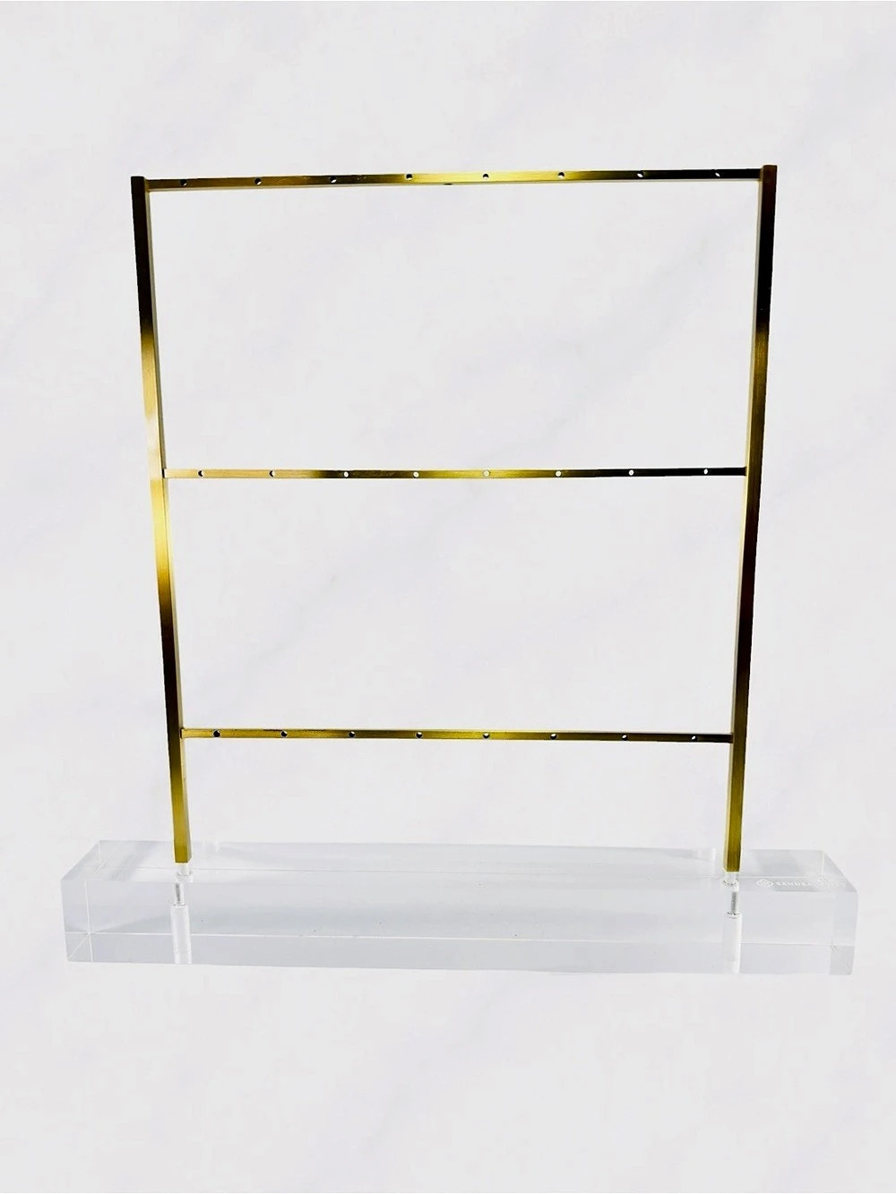 Kendra Scott Antique Brass Acrylic Earring Stand Ladder 24 Hole Gold Tone 13x10